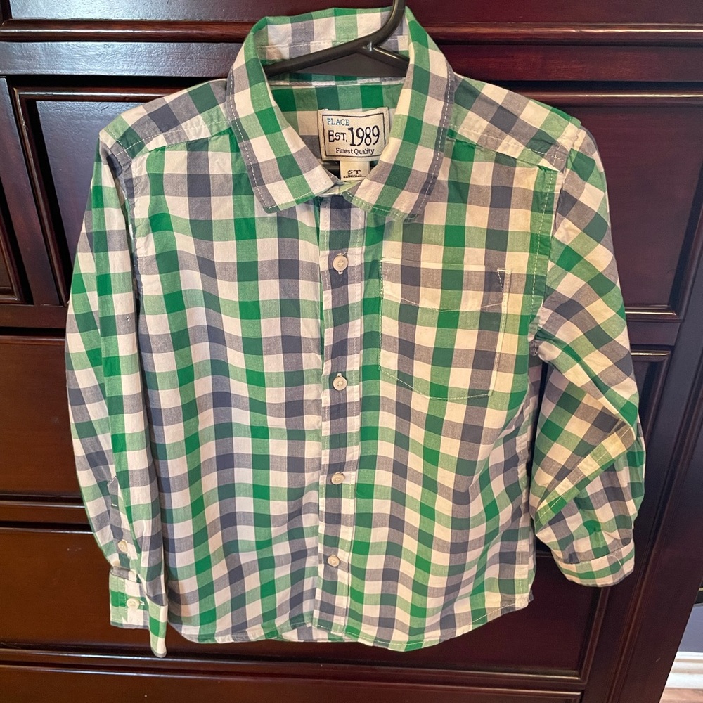 Boys button down long sleeve dress shirt